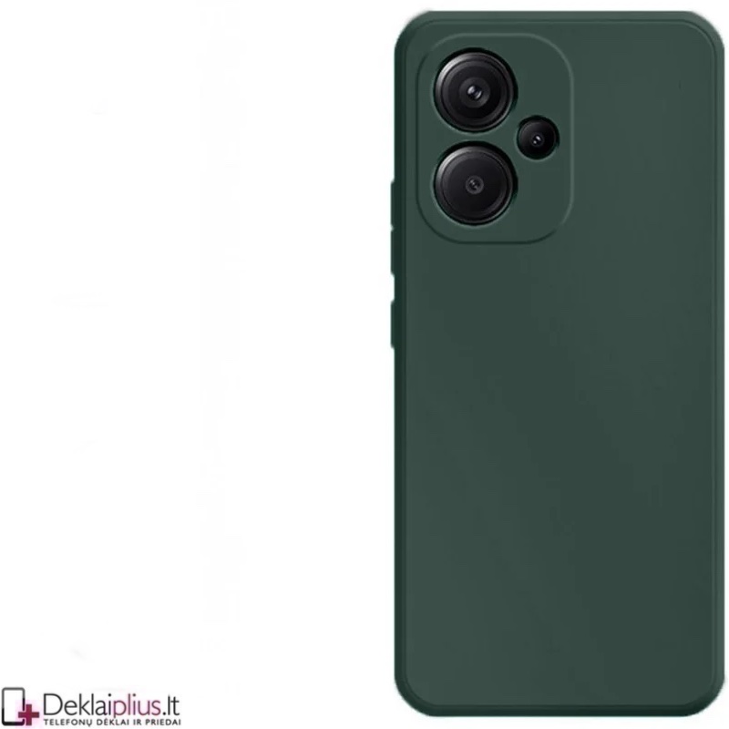 Silikoninis ploniausias dėklas su kameros apsauga - žalias (Xiaomi Redmi 13C 5G) Silikoninis ploniausias dėklas su kameros apsauga - žalias (Xiaomi Redmi 13C 5G)